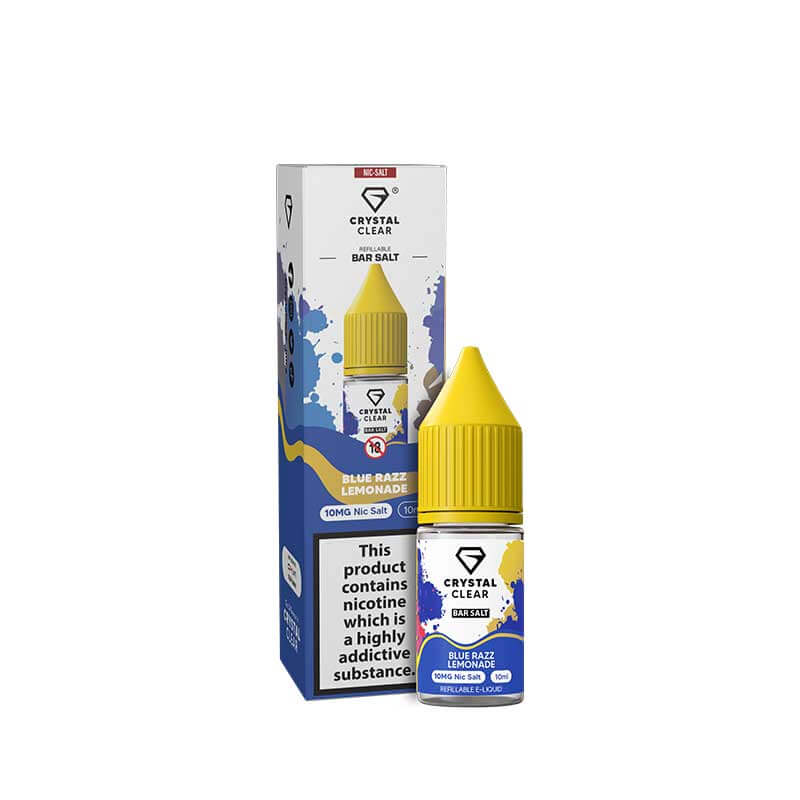 Crystal Clear Bar Salts Blue Razz Lemonade Nic Salts 10ml E-Liquid