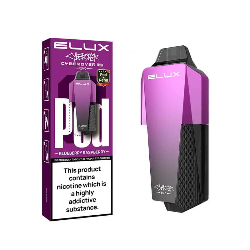 Elux Cyberover 6K Blueberry Raspberry Prefilled Vape Pods + Refill