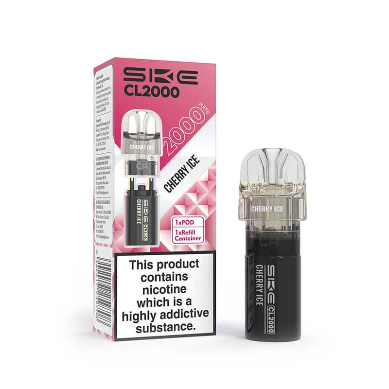 SKE CL2000 Cherry Ice Prefilled Pod + Refill - 20mg