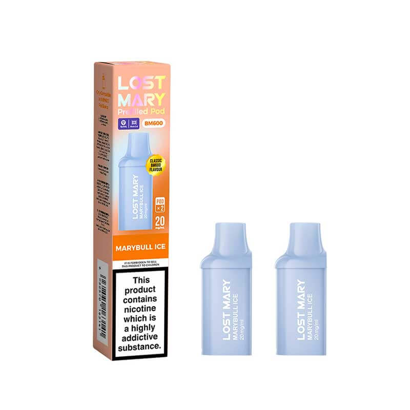 Lost Mary BM600 Marybull Ice Prefilled Vape Pods 20mg - 2PK