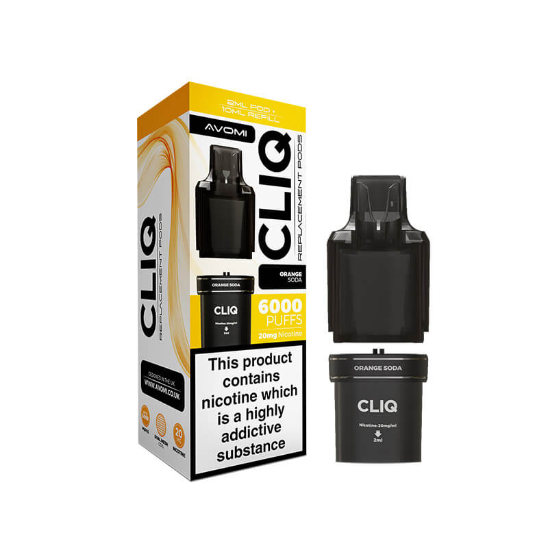 Avomi CLIQ Prefilled Vape Pod + Refill - Orange Soda
