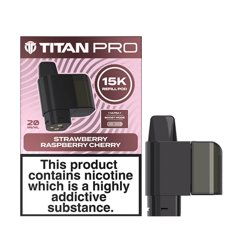 Titan Pro 15K Strawberry Raspberry Cherry Prefilled Pod + Refills