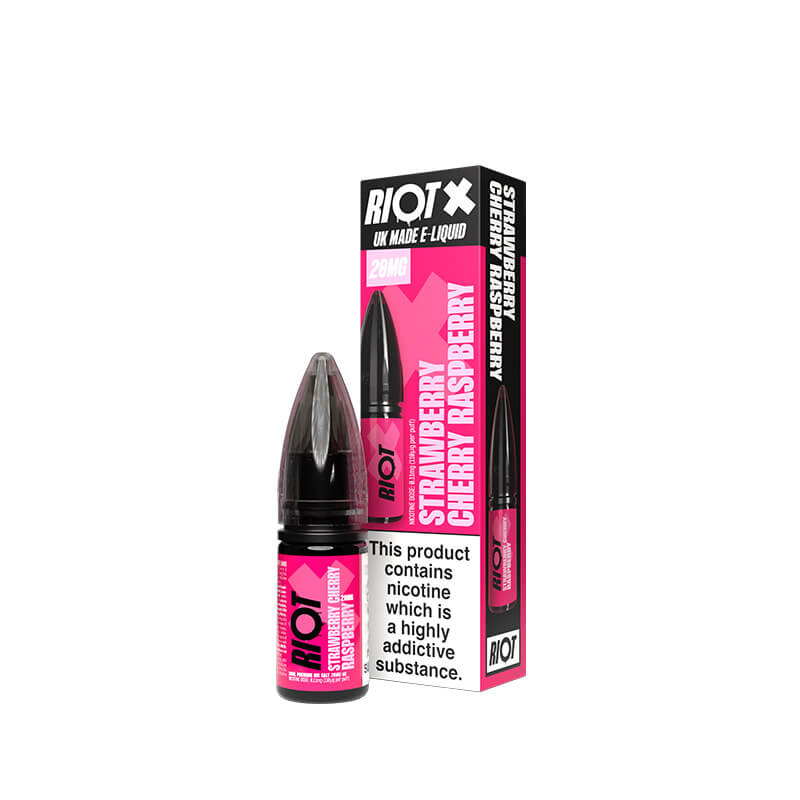 Riot X Nic Salts Strawberry Cherry Raspberry 10ml E-Liquid