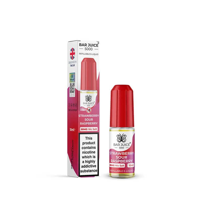 Bar Juice 5000 Strawberry Sour Raspberry 10ml Nic Salt E-Liquid