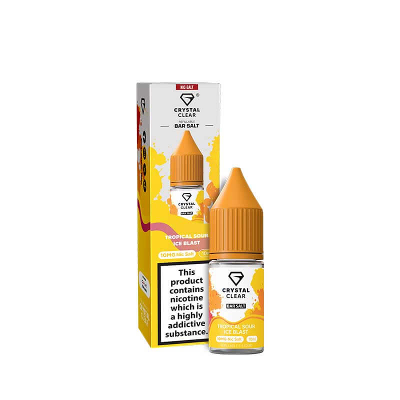 Crystal Clear Bar Salts Tropical Sour Ice Blast Nic Salts 10ml E-Liquid