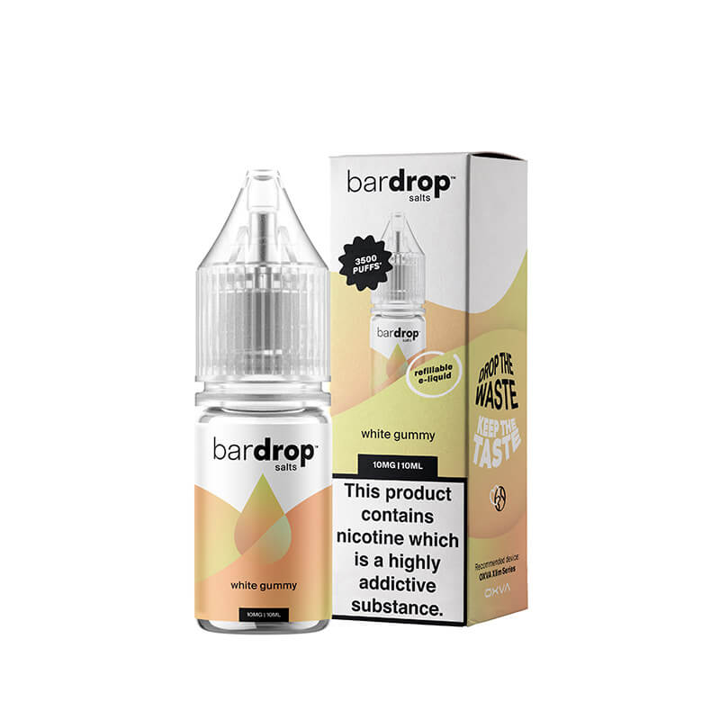 Bar Drop White Gummy 10ml Nic Salts E-Liquid