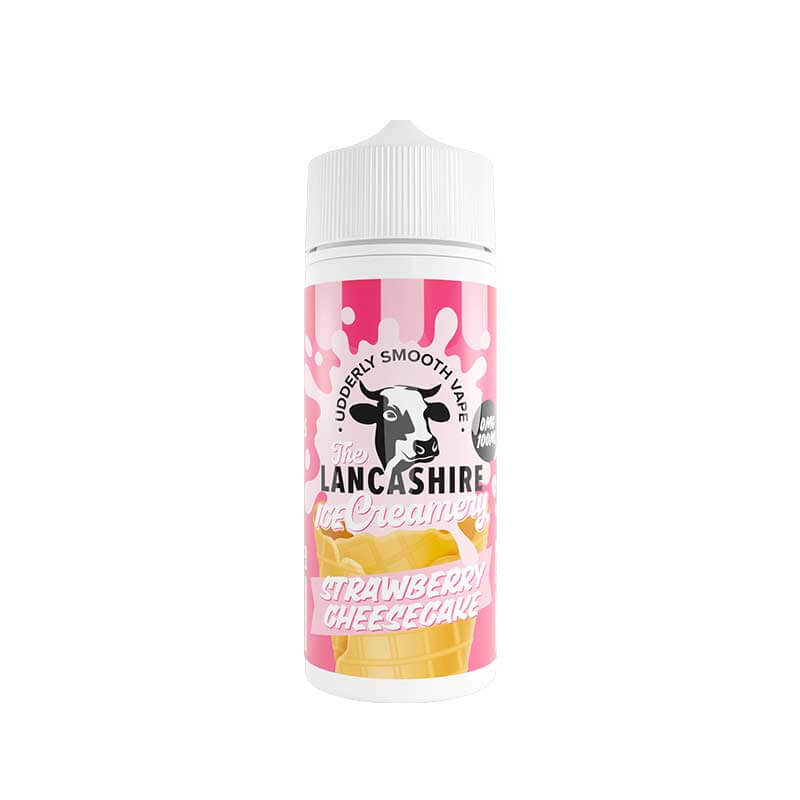 The Lancashire Creamery Ice Strawberry Cheesecake 100ml Shortfill