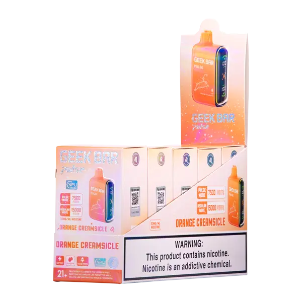 BUY 1 GET 1 FREE Orange Cream Geek Bar Pulse | Vape Amazon India Geek Vape