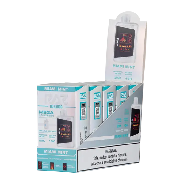 BUY 1 GET 1 FREE Miami Mint RAZ LTX 25000 | Vape Amazon India RAZ