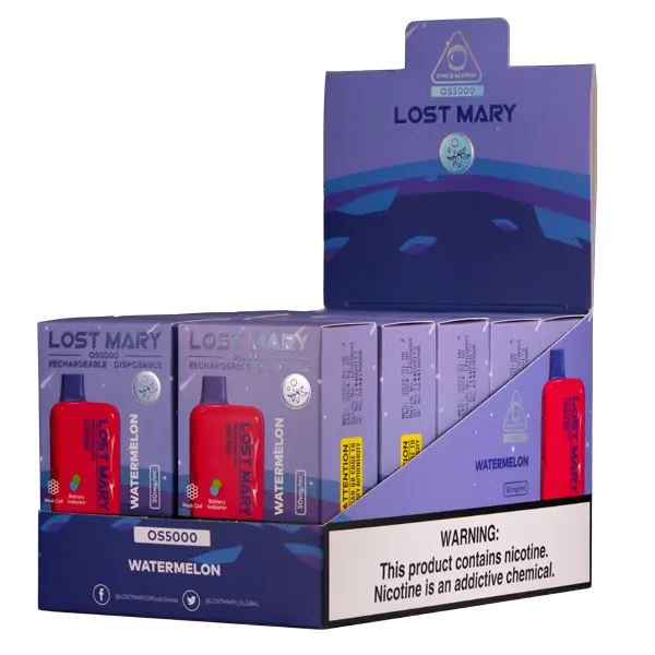 BUY 1 GET 1 FREE Watermelon Lost Mary OS5000 | Vape Amazon India Lost Mary