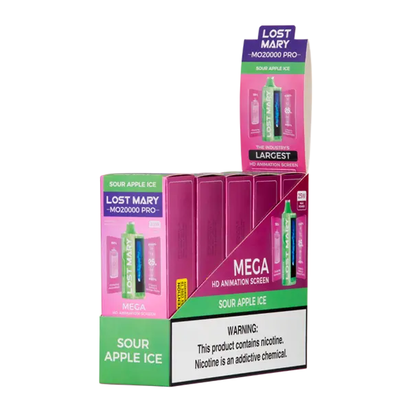 BUY 1 GET 1 FREE Sour Apple Ice Lost Mary MO20000 PRO | Vape Amazon India Lost Mary