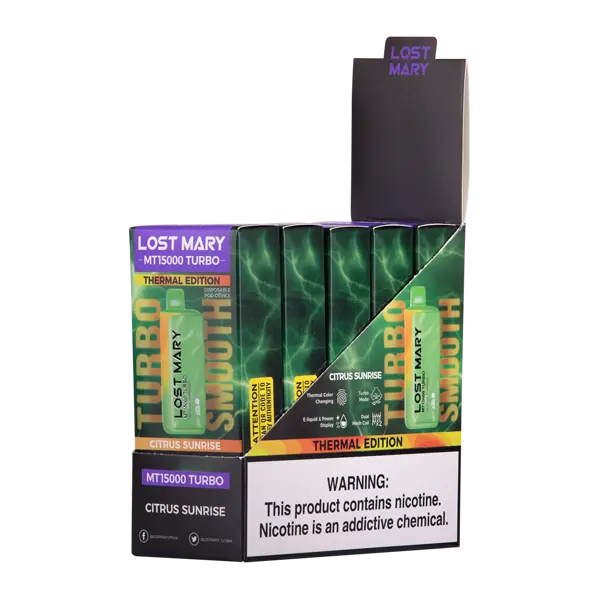 BUY 1 GET 1 FREE Citrus Sunrise Lost Mary MT15000 Turbo | Vape Amazon India Lost Mary