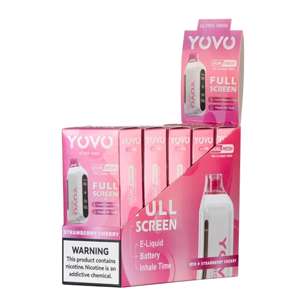 BUY 1 GET 1 FREE Strawberry Cherry YOVO Ultra 18000 | Vape Amazon India Yovo