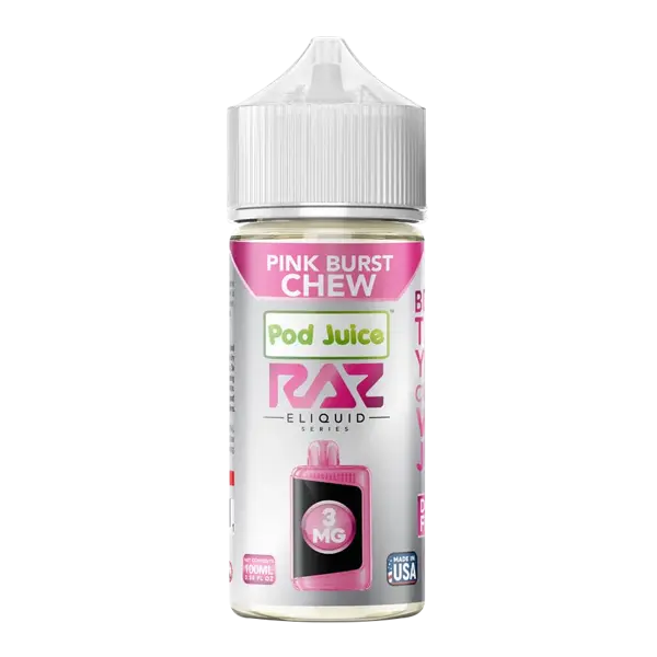 BUY 1 GET 1 FREE Pink Burst Chew RAZ X Pod Juice 100ml | Vape Amazon India