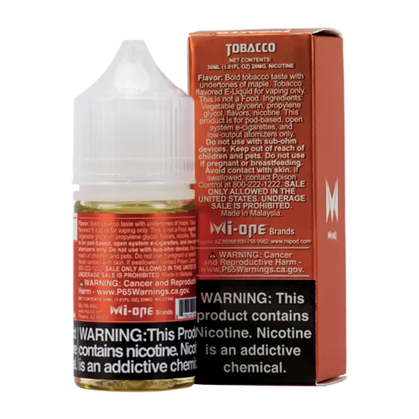 BUY 1 GET 1 FREE Tobacco Mi-Salt | Vape Amazon India Mi-Salt