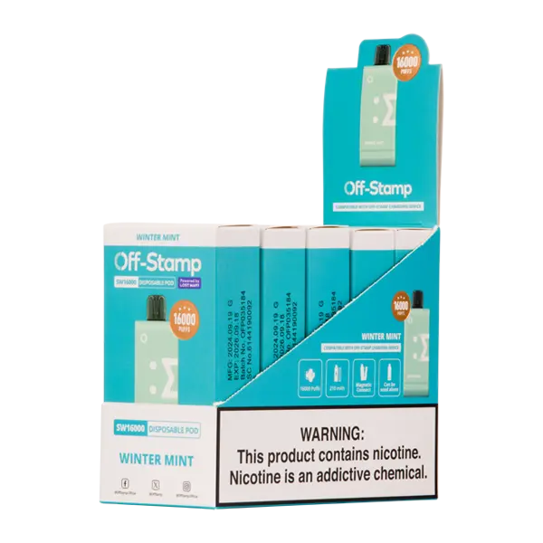 BUY 1 GET 1 FREE Winter Mint Off Stamp SW16000 Disposable | Vape Amazon India Off Stamp