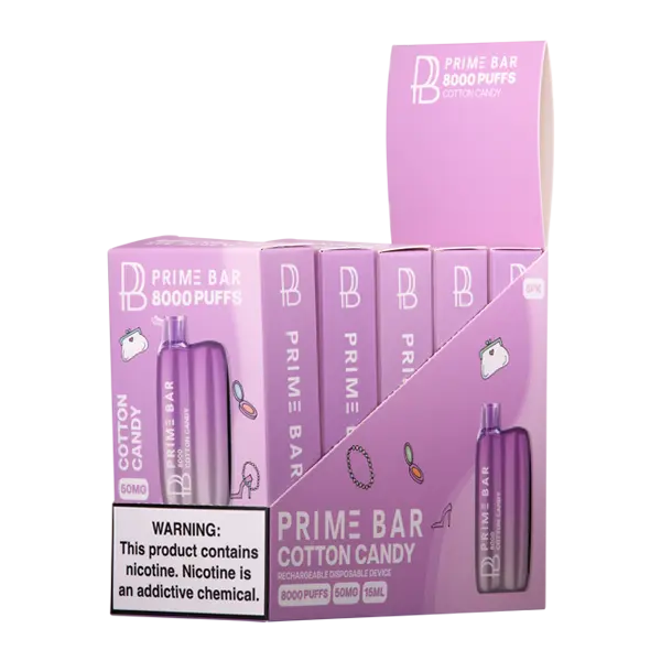 BUY 1 GET 1 FREE Cotton Candy Prime Bar 8000 | Vape Amazon India Prime Bar