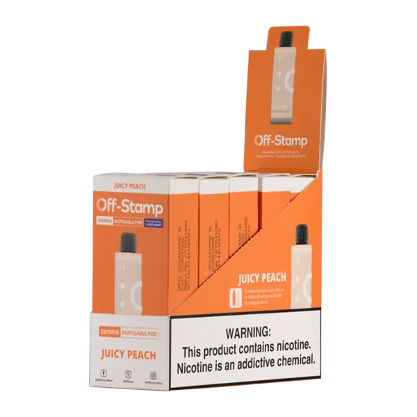 BUY 1 GET 1 FREE Juicy Peach OFF STAMP SW9000 Disposable | Vape Amazon India Off Stamp