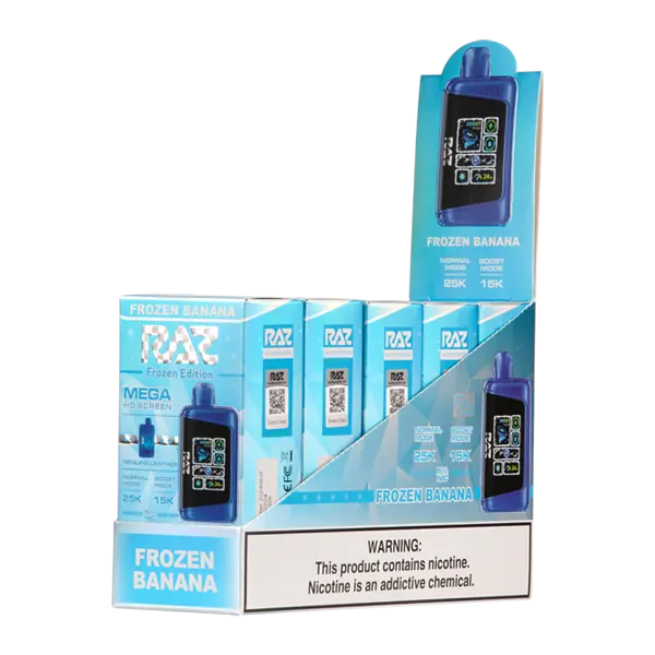 BUY 1 GET 1 FREE Frozen Banana RAZ LTX 25000 | Vape Amazon India RAZ