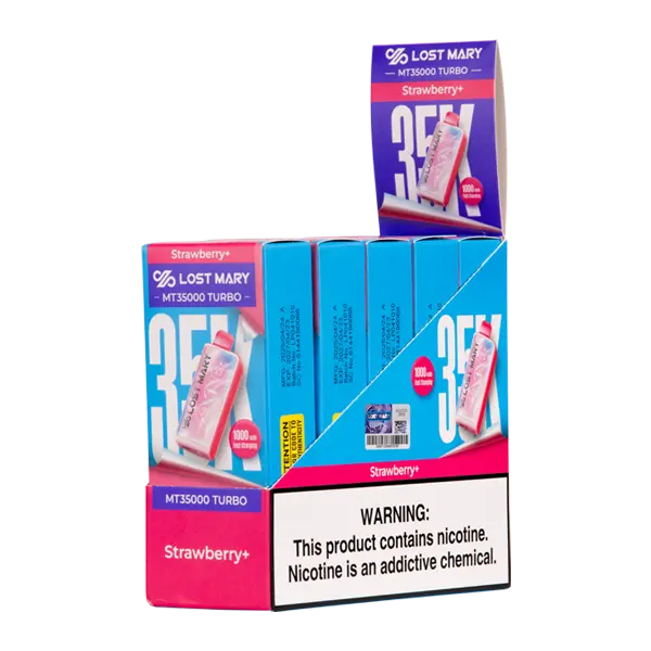 BUY 1 GET 1 FREE Strawberry Lost Mary MT35K Turbo | Vape Amazon India Lost Mary