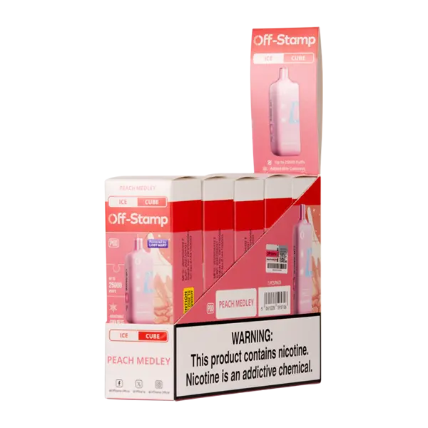 BUY 1 GET 1 FREE Peach Medley Ice Off Stamp Ice Cube | Vape Amazon India Off Stamp