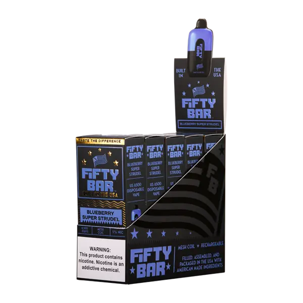 BUY 1 GET 1 FREE Blueberry Super Strudel Fifty Bar | Vape Amazon India Beard Vape Co