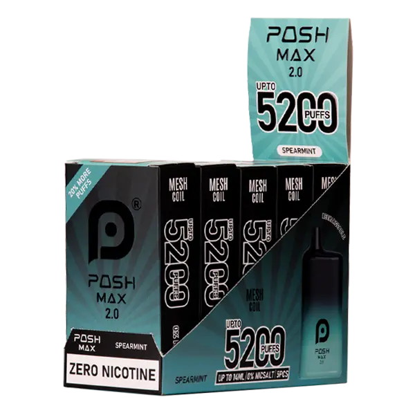 BUY 1 GET 1 FREE Spearmint Posh Max 2.0 | Vape Amazon India Posh Disposables