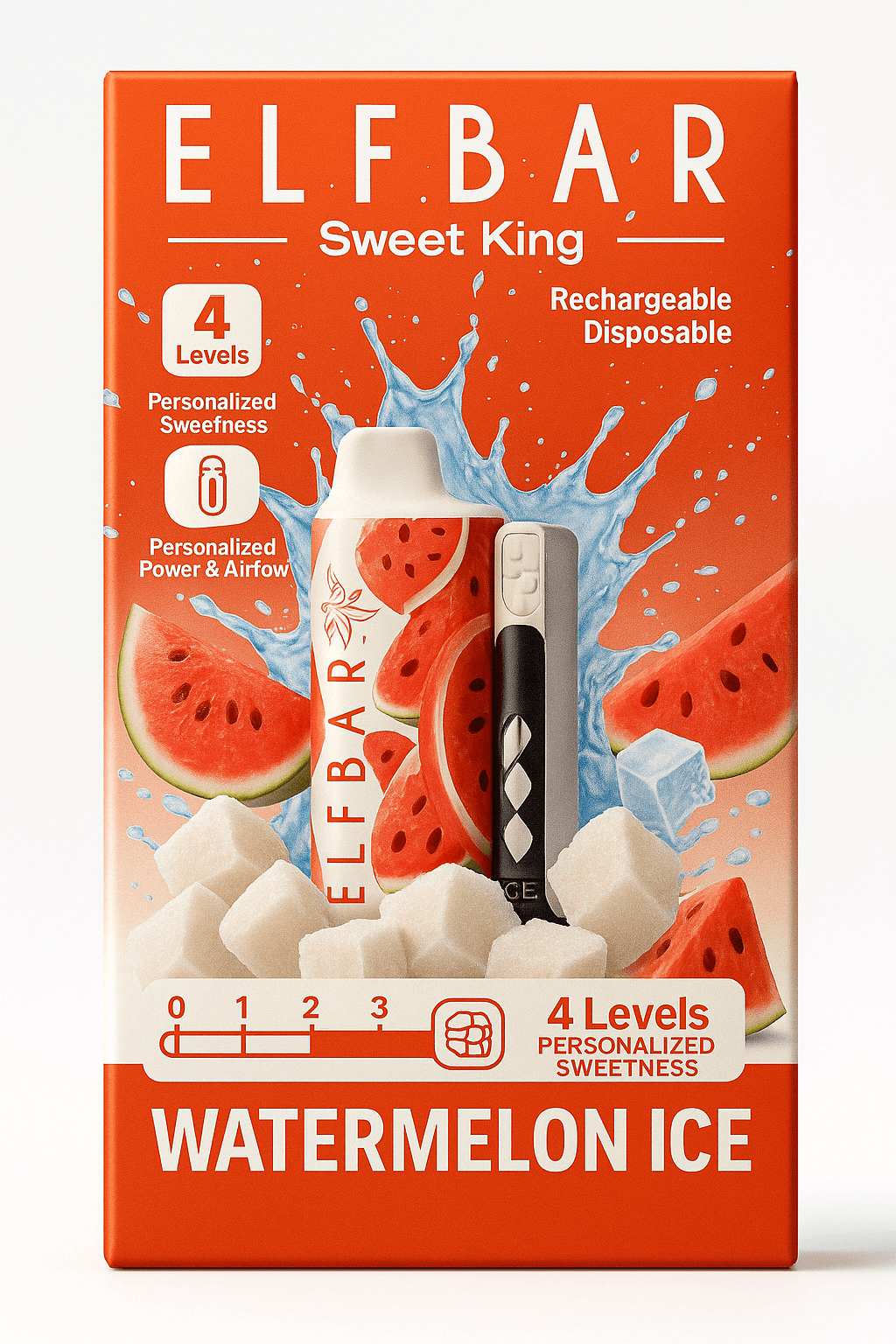 Elfbar Sweet King 30K Disposable Vape – 30,000 Puffs Rechargeable Vape with Adjustable Sweetness, Mesh Coil & Smart Display