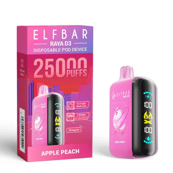 Elf Bar Raya D3 Apple peach – 25000 - Vape Shop Noida