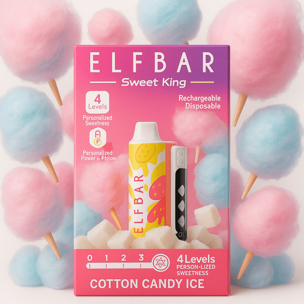 Elfbar Sweet King 30K Disposable Vape – 30,000 Puffs Rechargeable Vape with Adjustable Sweetness, Mesh Coil & Smart Display