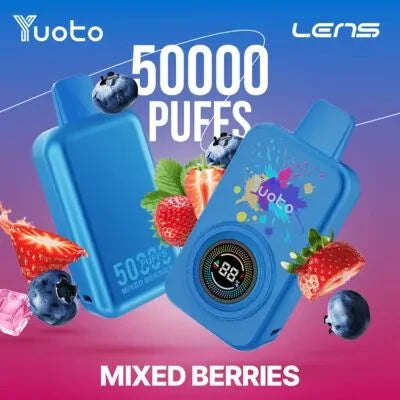Yuoto Lens 50000 Puffs Disposable Vape – Rechargeable Mesh Coil 5% Nic Salt Long-Lasting Vape