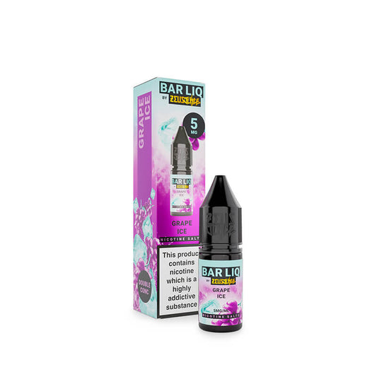 Zeus Juice Bar Liq Grape Ice Nic Salt E-Liquid 10ml