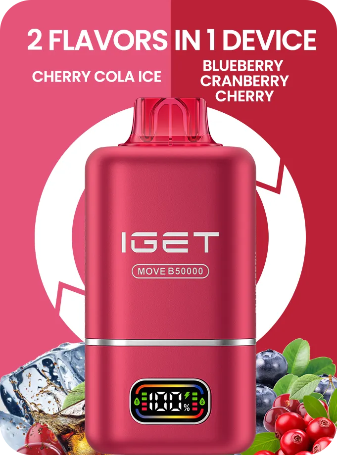 IGET MOVE B50000 (50k Puffs – 2 Flavours in 1 device) - Vape Shop Noida