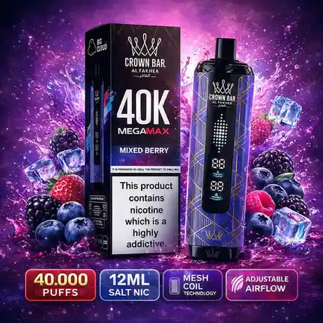 Al Fakher Mega Max 40,000 Puffs – Mixed Berry