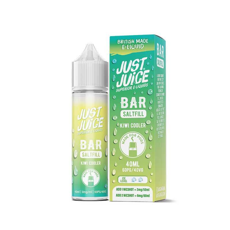 Just Juice Bar Range Kiwi Cooler Saltfill Shortfill 40ml E-Liquid
