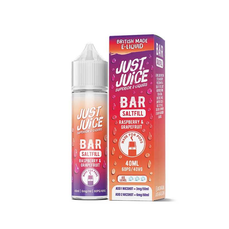 Just Juice Bar Range Raspberry & Grapefruit Saltfill Shortfill 40ml E-Liquid