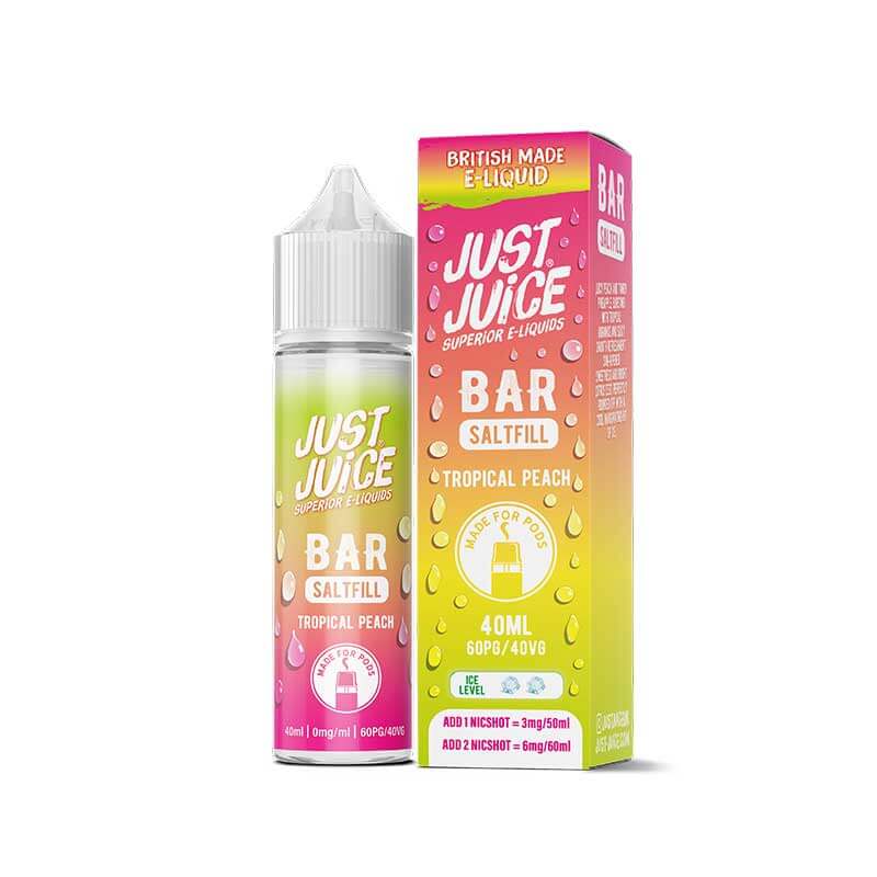Just Juice Bar Range Tropical Peach Saltfill Shortfill 40ml E-Liquid