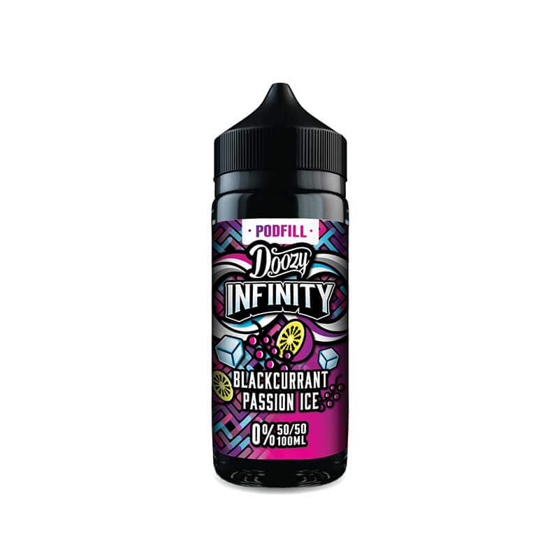 Doozy Vape Co Infinity Blackcurrant Passion Ice 50/50 Shortfill E-Liquid 100ml