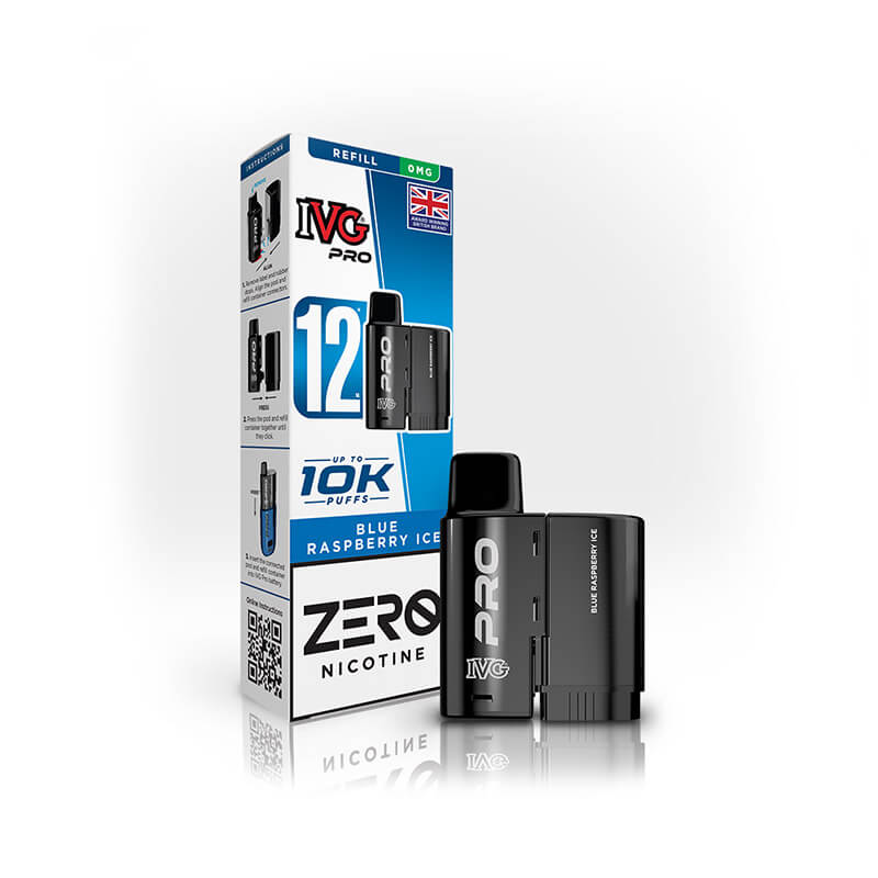 IVG Pro 12 Blue Raspberry Ice Prefilled Vape Pod + Refill