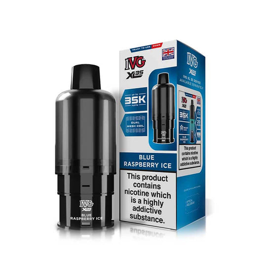 IVG XL35 Blue Raspberry Ice Prefilled Vape Pod + Refill