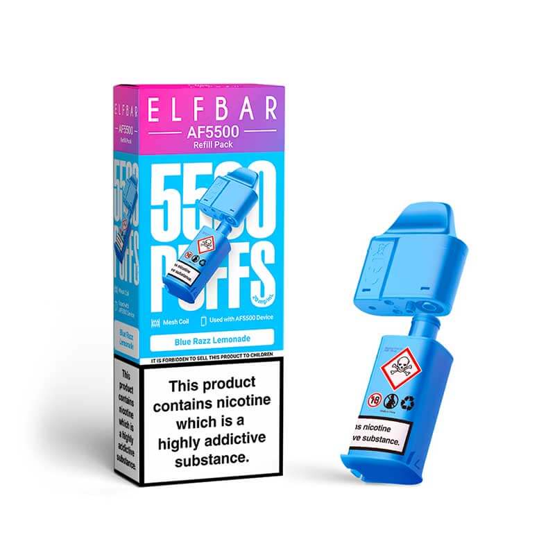 Elf Bar AF5500 Blue Razz Lemonade Prefilled Pod + Refill