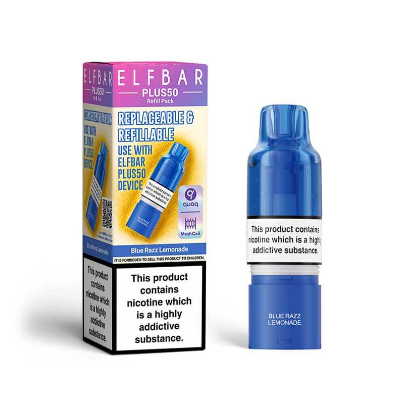 Elf Bar Plus50 Blue Razz Lemonade Prefilled Pod + Refill
