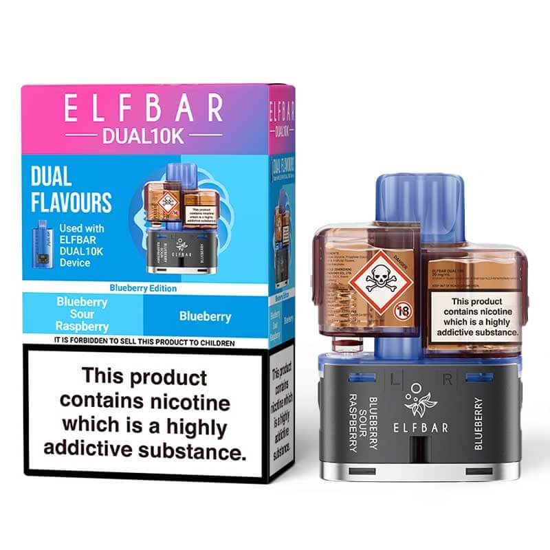 Elf Bar Dual 10K Blueberry Edition Prefilled Pod + Refill