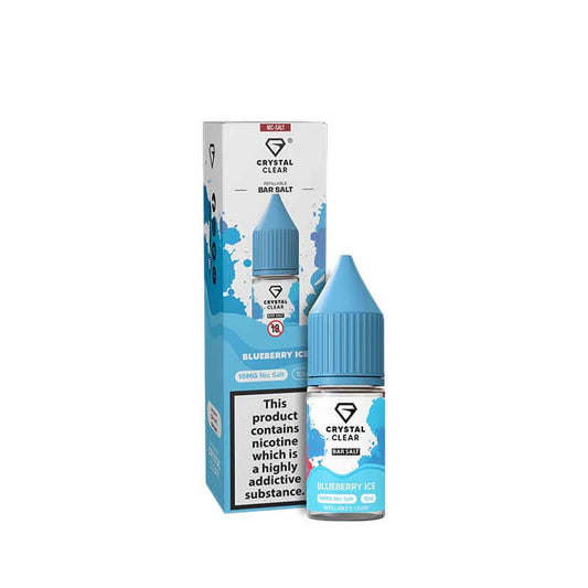 Crystal Clear Bar Salts Blueberry Ice Nic Salts 10ml E-Liquid