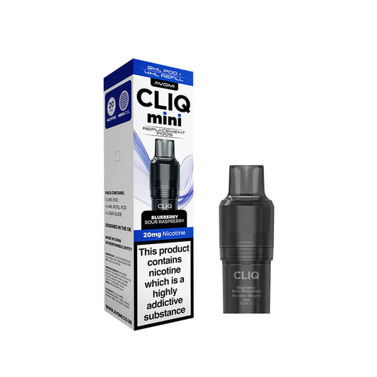 Avomi CLIQ Mini Prefilled Vape Pod + Refill - Blueberry Sour Raspberry
