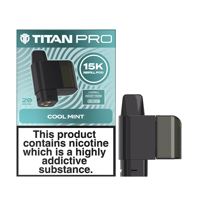 Titan Pro 15K Cool Mint Prefilled Pod + Refills
