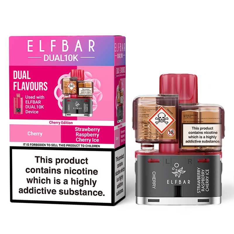 Elf Bar Dual 10K Cherry Edition Prefilled Pod + Refill