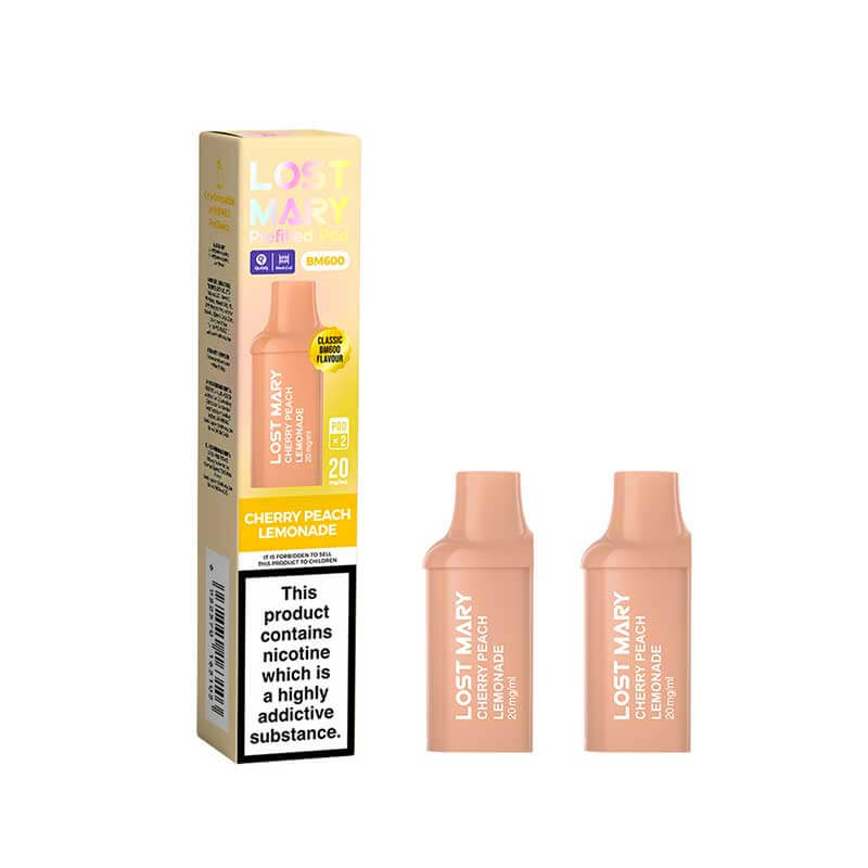 Lost Mary BM600 Cherry Peach Lemonade Prefilled Vape Pods 20mg - 2PK