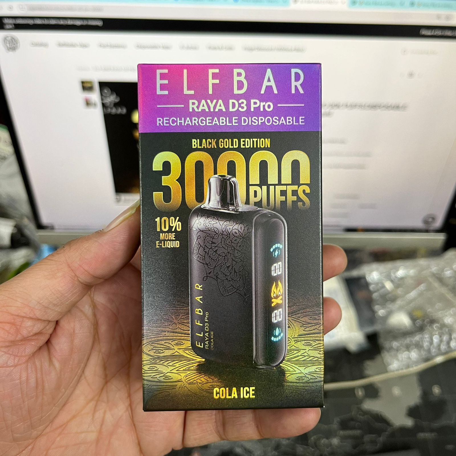 ELF BAR RAYA D3 PRO 30K PUFFS DISPOSABLE VAPE 10% More E-Liquid