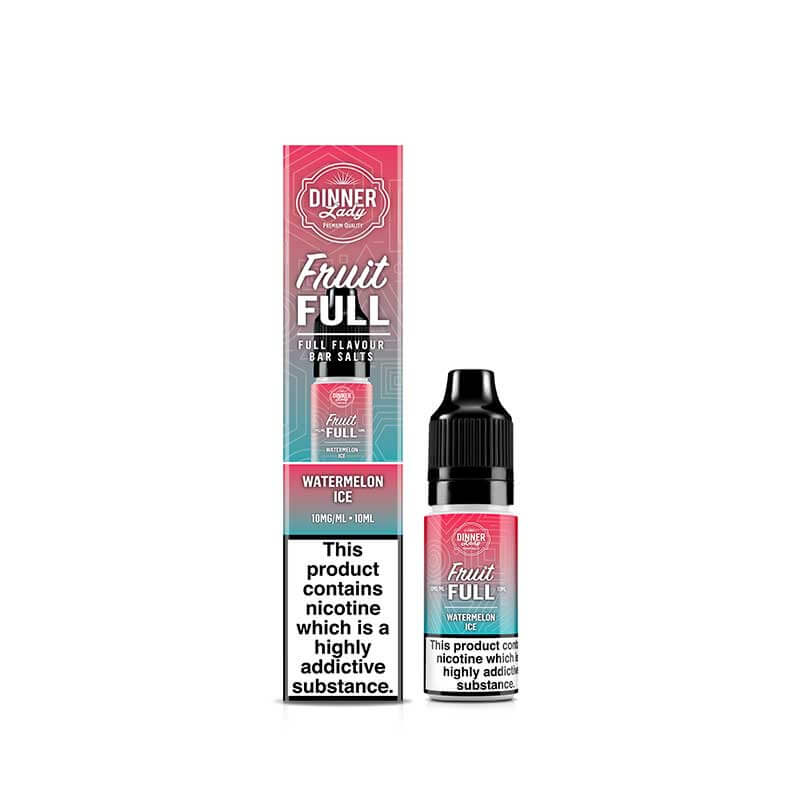 Dinner Lady Fruit Full Watermelon Ice 10ml Nic Salt E-Liquid